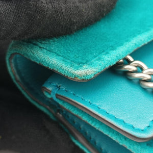 Pre-owned Gucci Dionysus Blue velour×Leather 476432 shoulderbag | stylenewstar