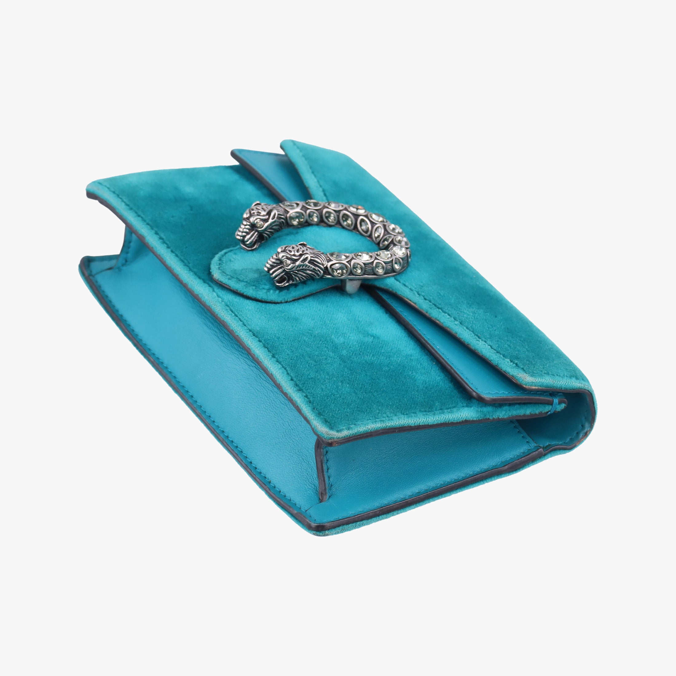 Pre-owned Gucci Dionysus Blue velour×Leather 476432 shoulderbag | stylenewstar