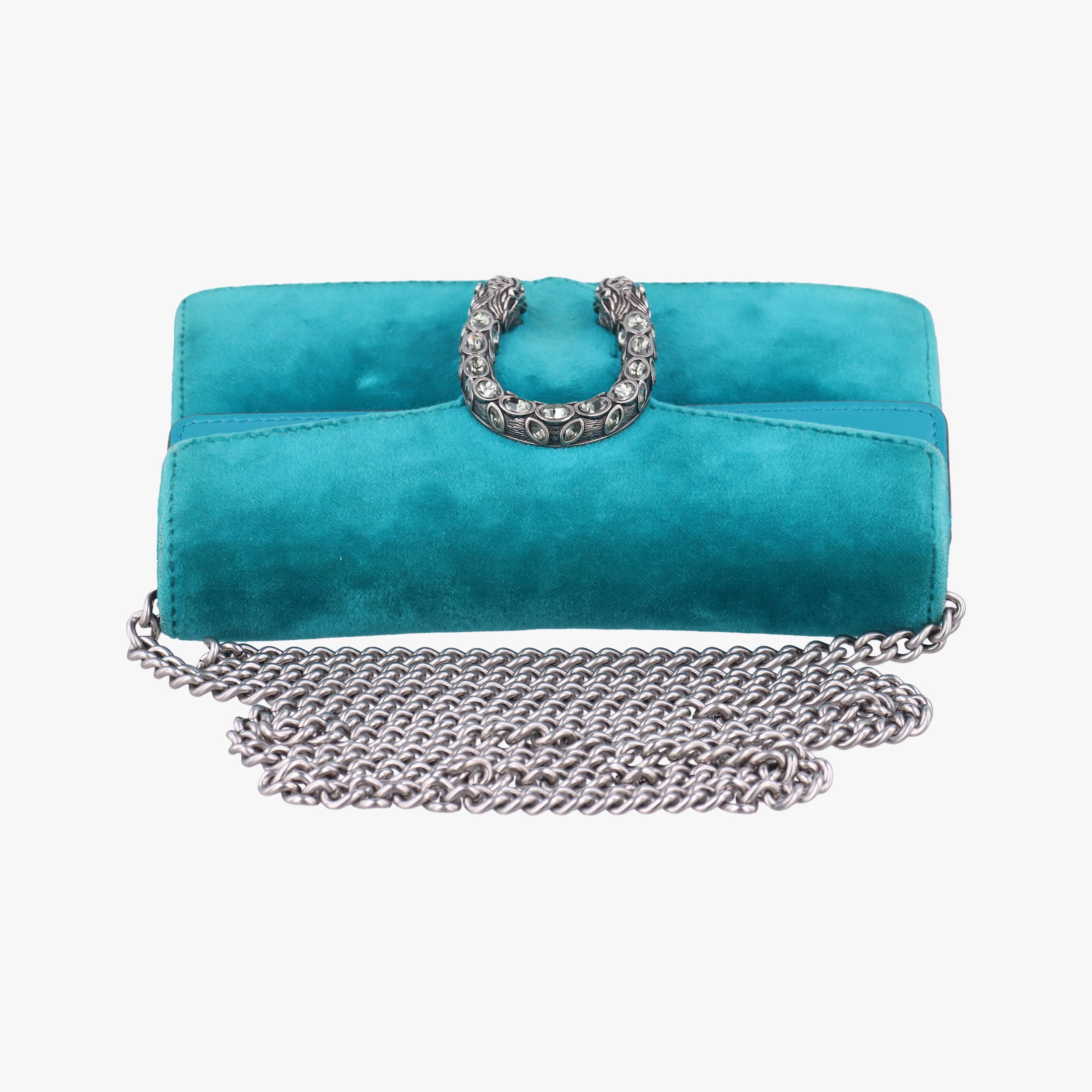 Pre-owned Gucci Dionysus Blue velour×Leather 476432 shoulderbag | stylenewstar
