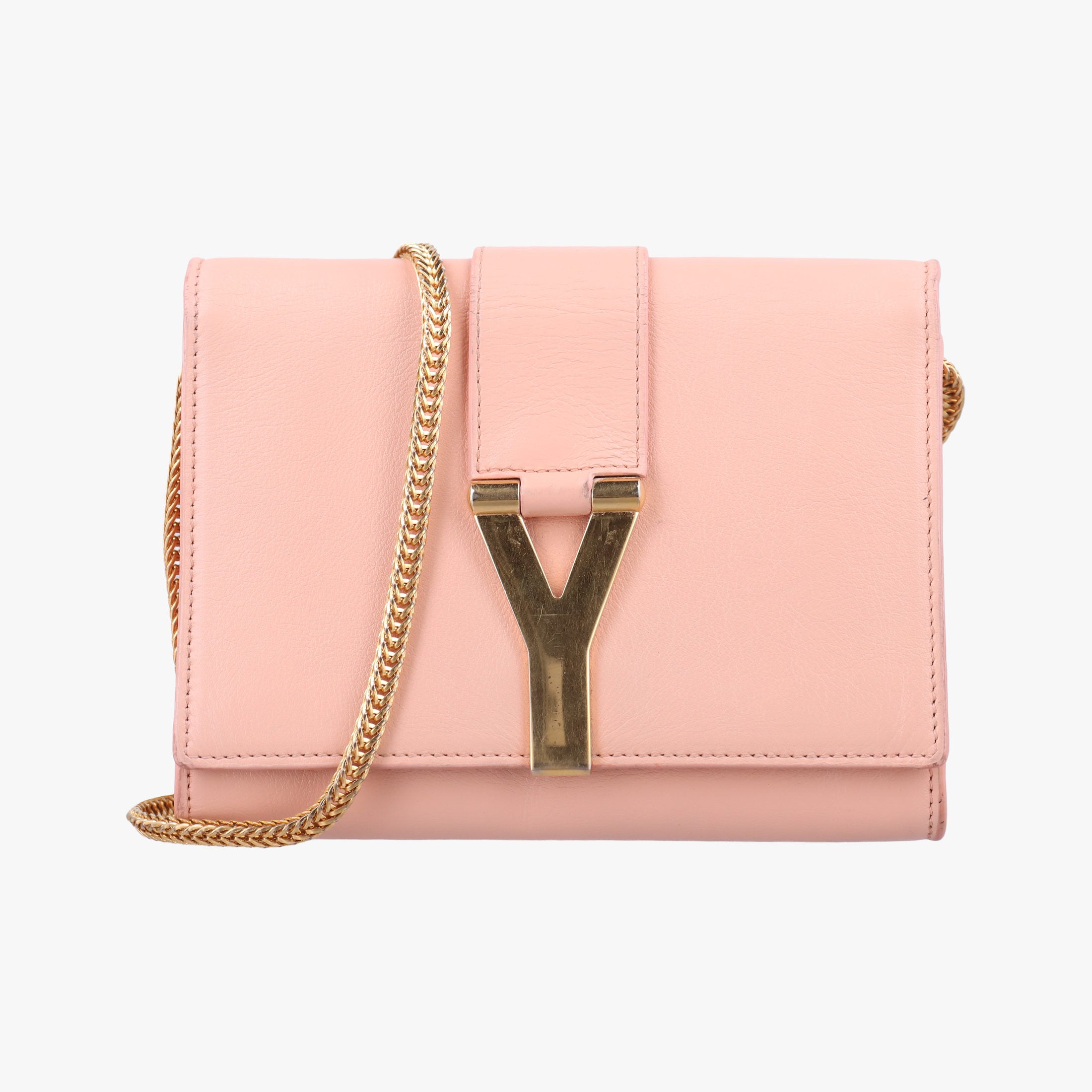Secondhand Yves Saint Laurent Y Line pink Leather 311215 shoulderbag | stylenewstar