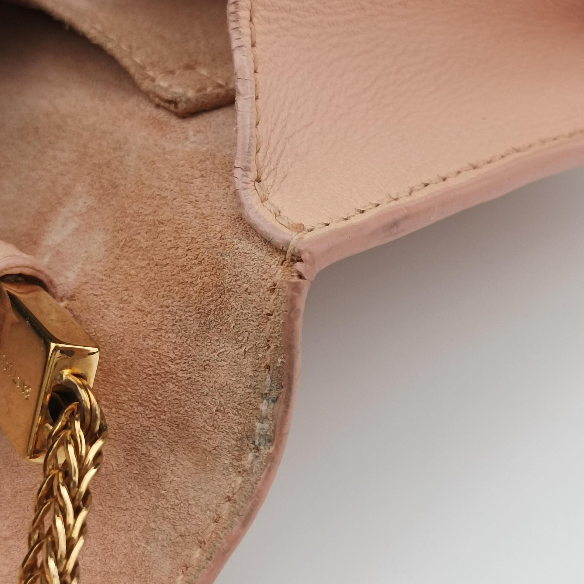 Secondhand Yves Saint Laurent Y Line pink Leather 311215 shoulderbag | stylenewstar