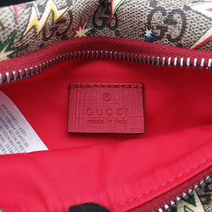 Pre-owned Gucci Kids GG Space beige×Multicolour PVC coated canvas 502095 bum bag/waist bag | stylenewstar
