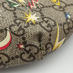 Pre-owned Gucci Kids GG Space beige×Multicolour PVC coated canvas 502095 bum bag/waist bag | stylenewstar