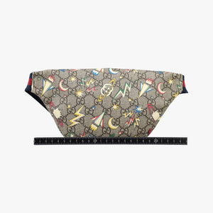 Pre-owned Gucci Kids GG Space beige×Multicolour PVC coated canvas 502095 bum bag/waist bag | stylenewstar