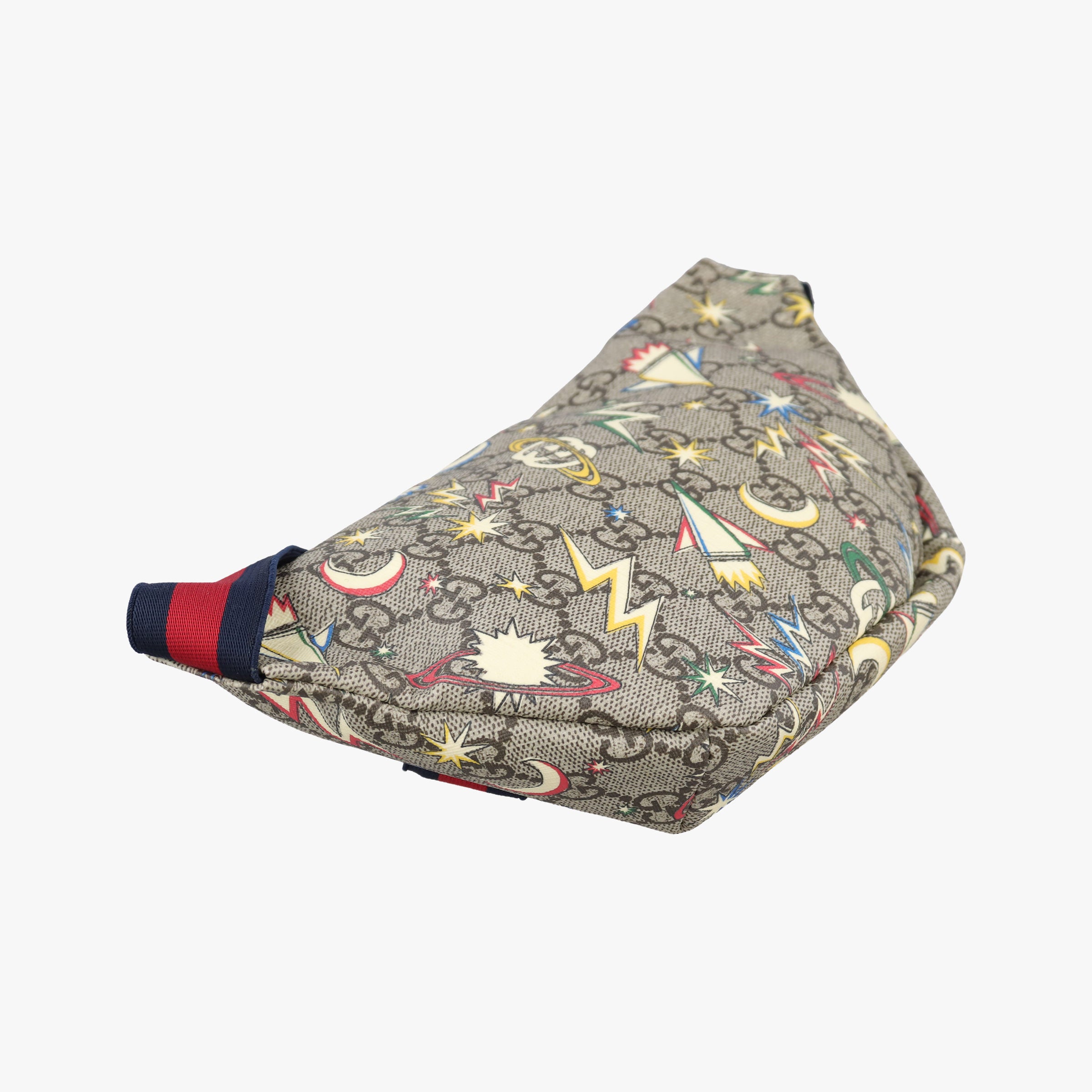 Pre-owned Gucci Kids GG Space beige×Multicolour PVC coated canvas 502095 bum bag/waist bag | stylenewstar