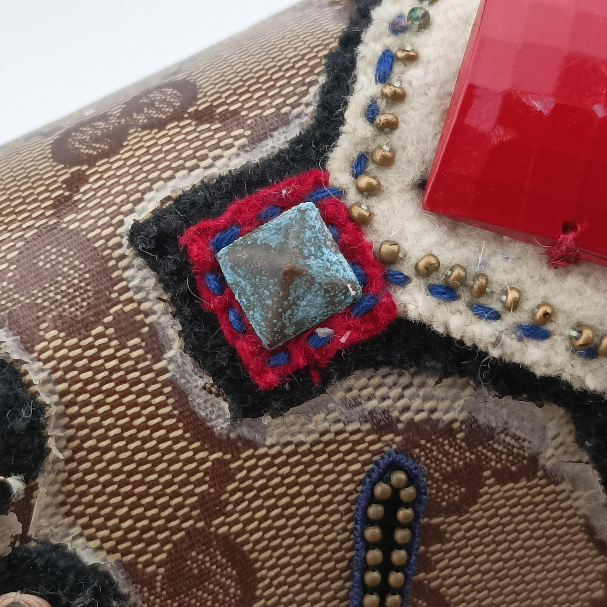 Pre-owned Gucci Babushka Multicolour PVC coated canvas 207774 handbag | stylenewstar