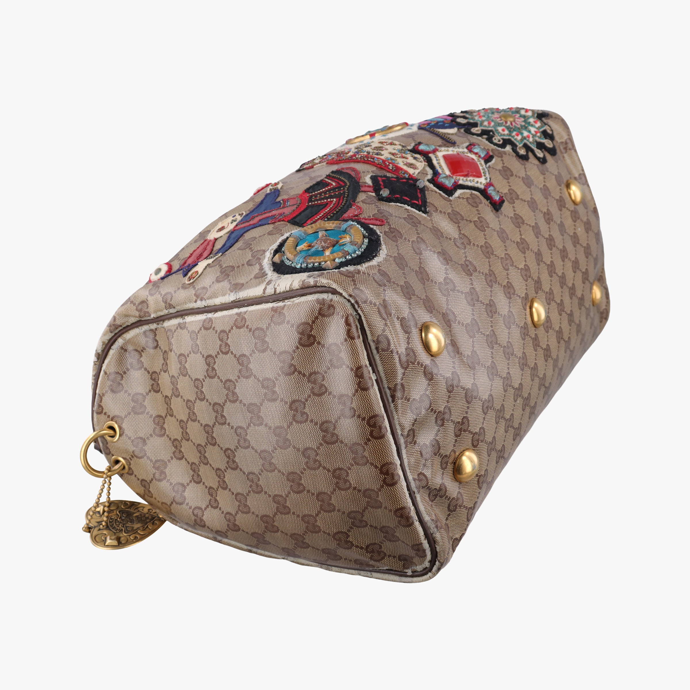 Pre-owned Gucci Babushka Multicolour PVC coated canvas 207774 handbag | stylenewstar