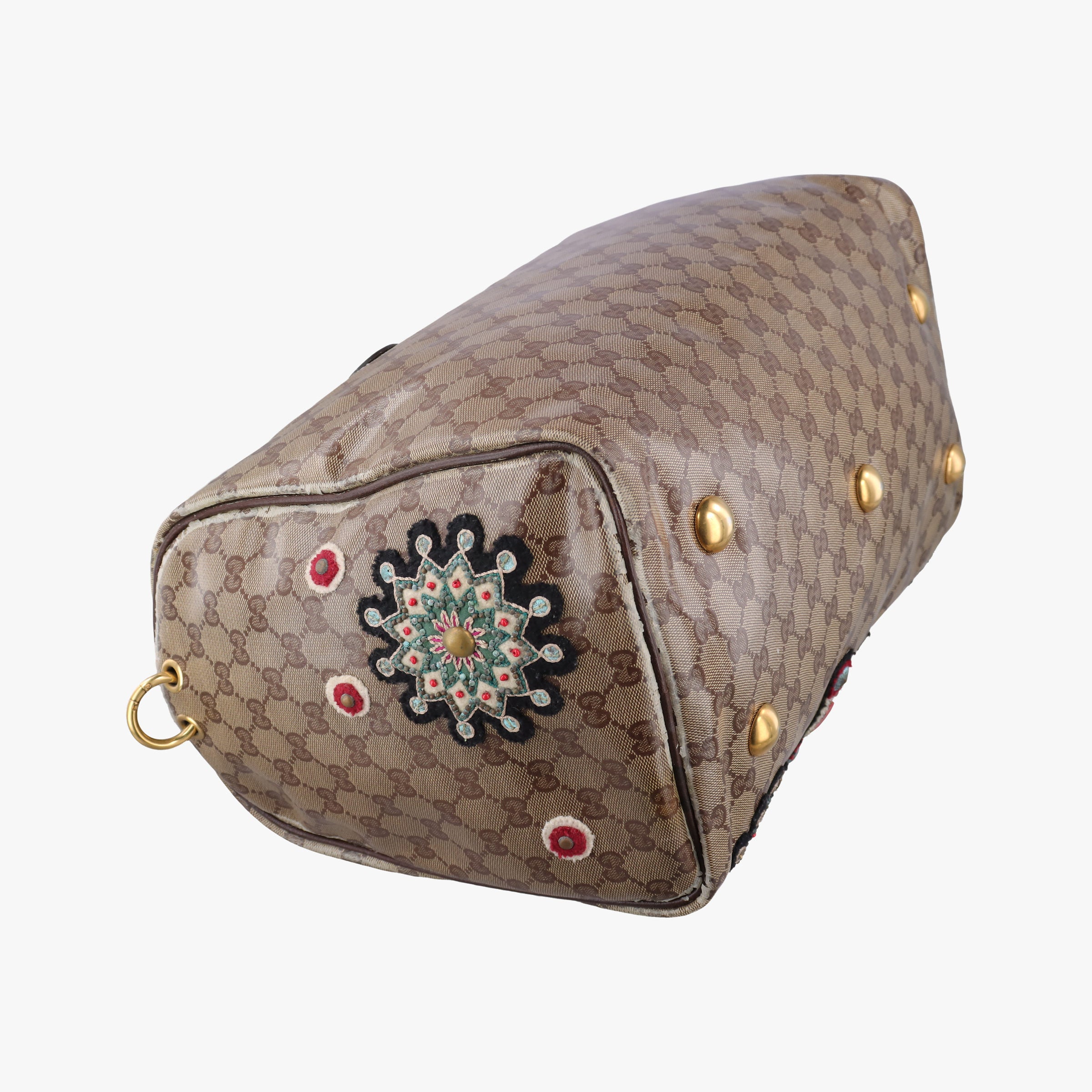 Pre-owned Gucci Babushka Multicolour PVC coated canvas 207774 handbag | stylenewstar