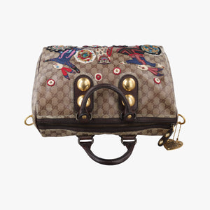 Pre-owned Gucci Babushka Multicolour PVC coated canvas 207774 handbag | stylenewstar