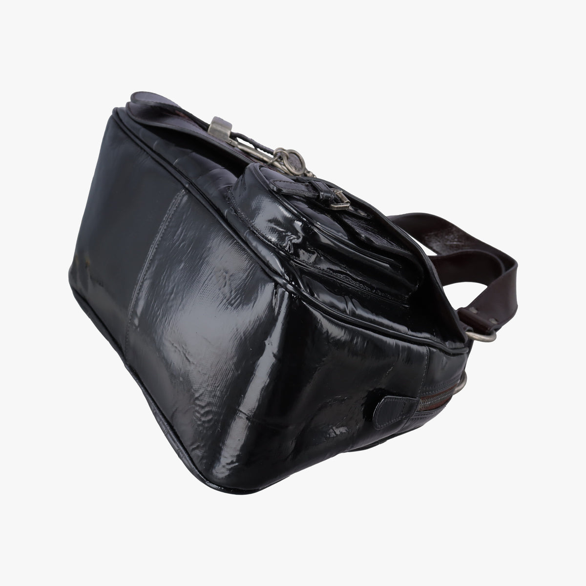 Secondhand Christian Dior Gaucho Black Patent  handbag | stylenewstar
