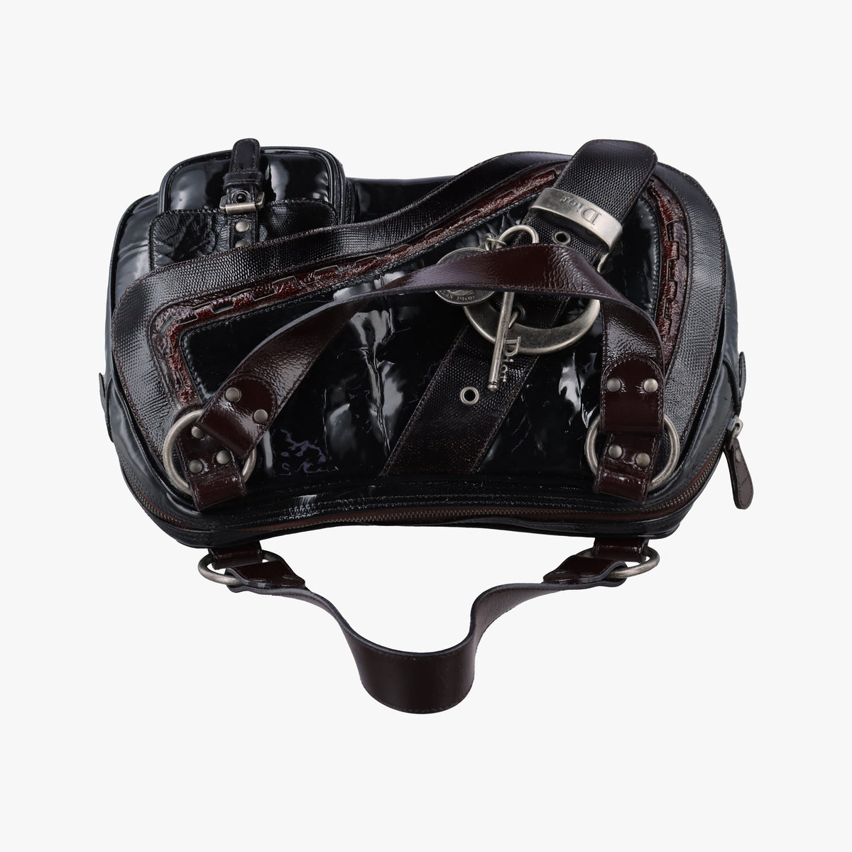 Secondhand Christian Dior Gaucho Black Patent  handbag | stylenewstar