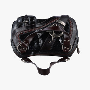 Secondhand Christian Dior Gaucho Black Patent  handbag | stylenewstar