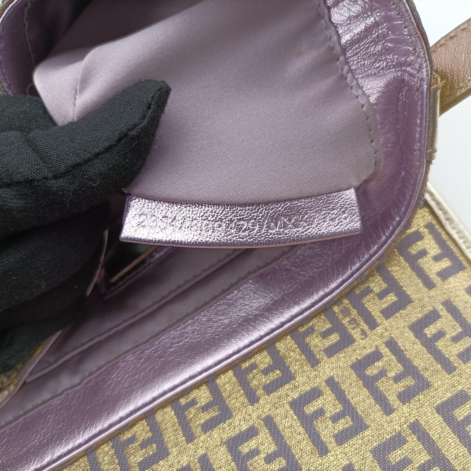 Vintage Fendi Zucchino turn lock golden×Multicolour canvas×leather 8BR492 handbag | stylenewstar