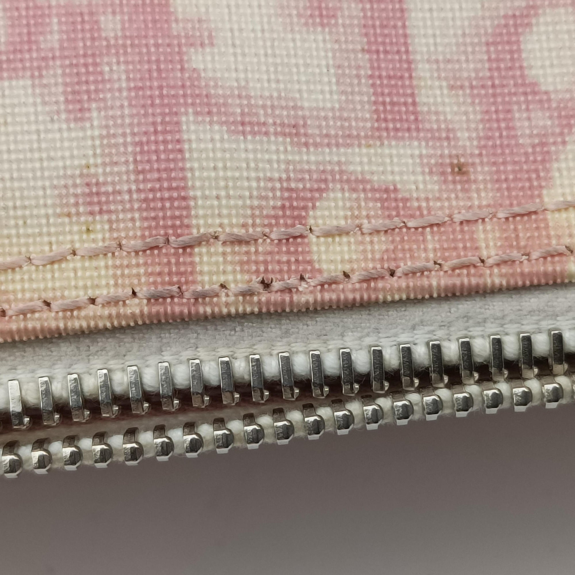 Secondhand Christian Dior Trotter Boston Pink × White Enamel × PVC Coated Canvas Pink  handbag | stylenewstar