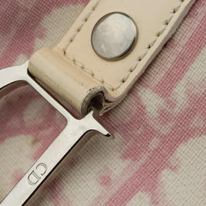 Secondhand Christian Dior Trotter Boston Pink × White Enamel × PVC Coated Canvas Pink  handbag | stylenewstar