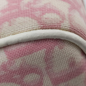 Secondhand Christian Dior Trotter Boston Pink × White Enamel × PVC Coated Canvas Pink  handbag | stylenewstar