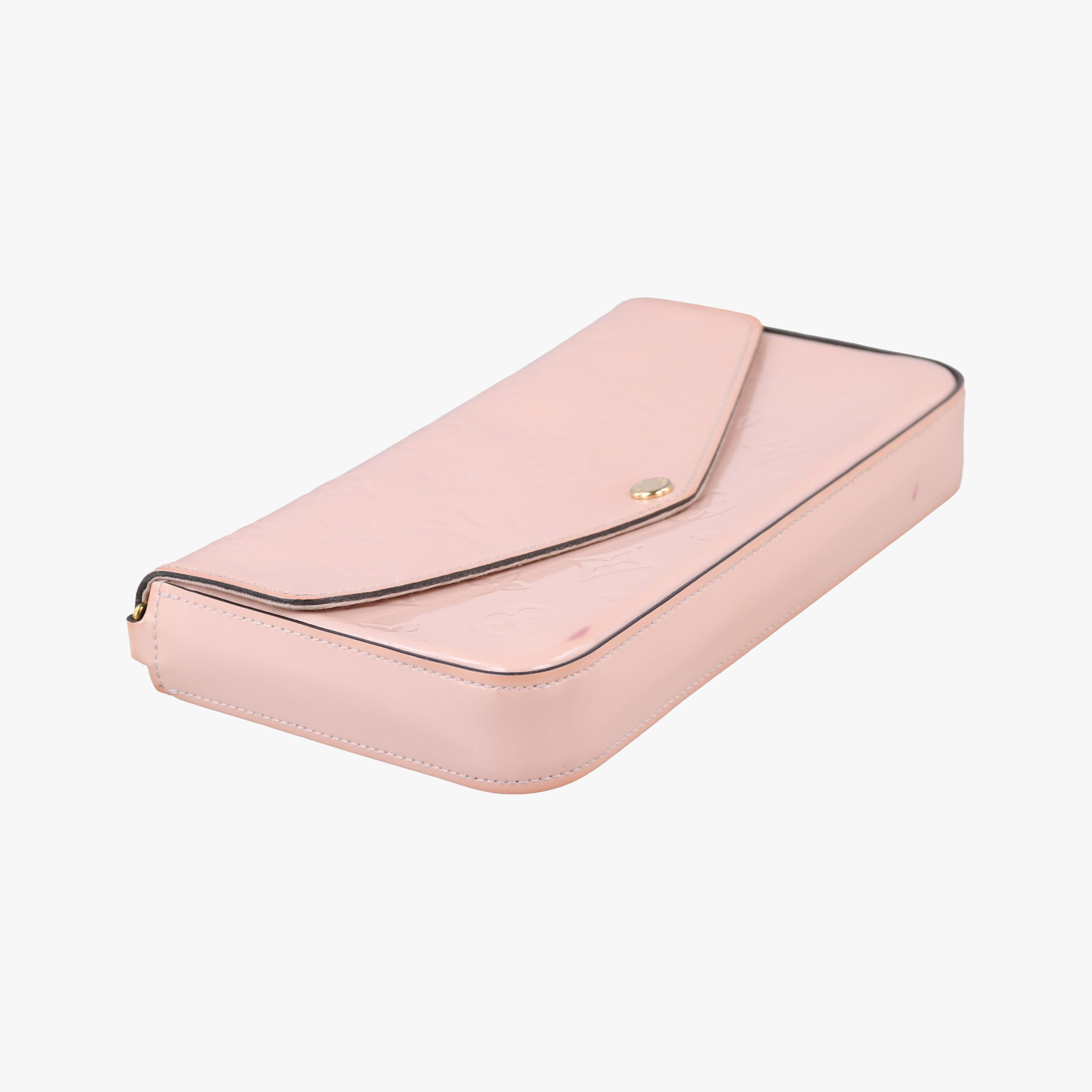 Secondhand Louis Vuitton Pochette Felicie Rose Ballerine Vernis M64358 shoulderbag | stylenewstar