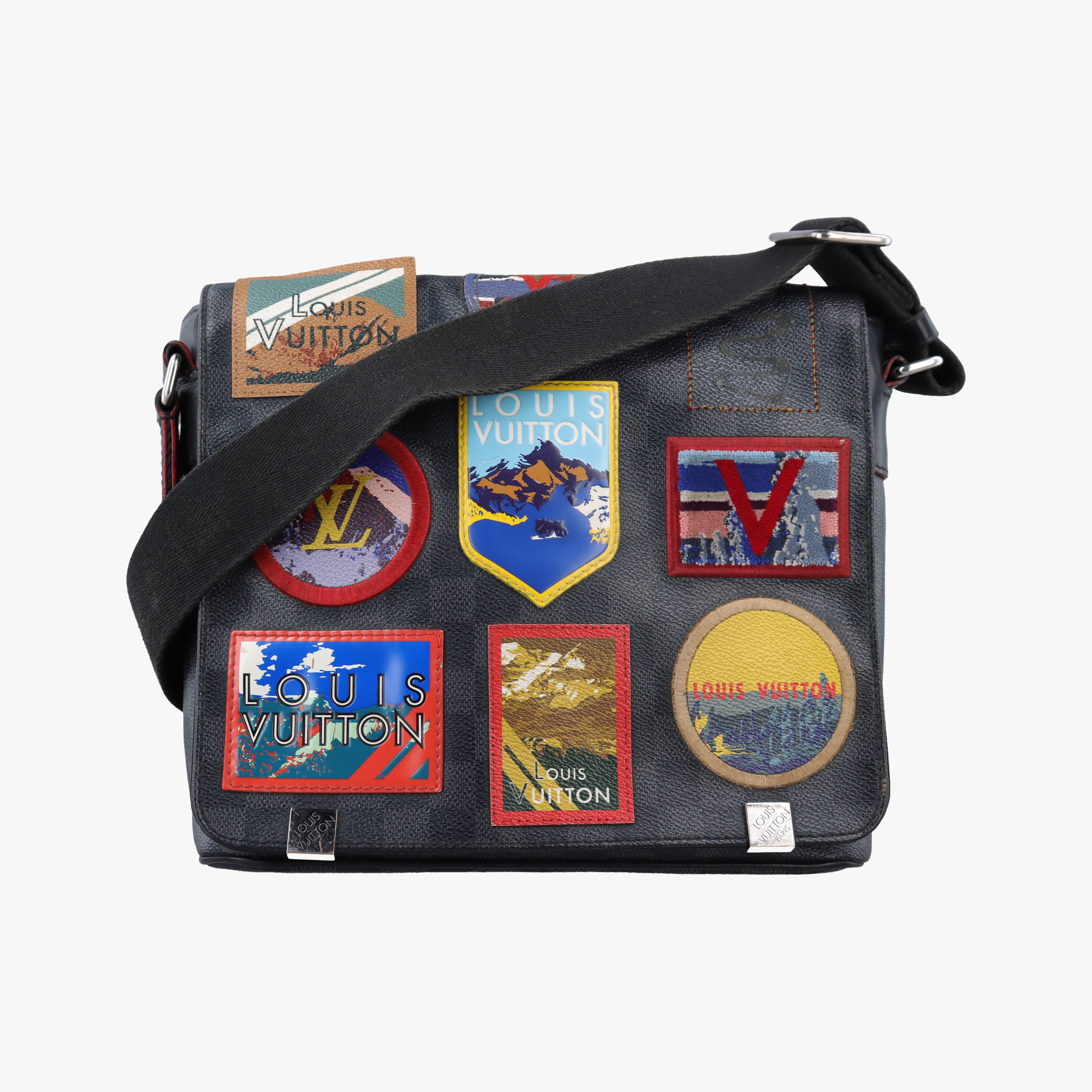 Pre-owned Louis Vuitton District PM NM LV Alps BLACK×Multicolor DAMIER GRAPHITE CANVAS N40040 shoulderbag | stylenewstar