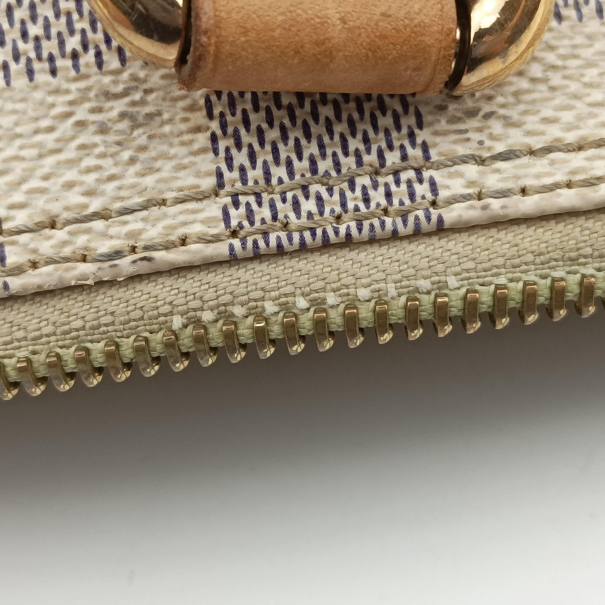 Pre-owned Louis Vuitton SALEYA MM AZUR Damier Canvas N51185 handbag | stylenewstar