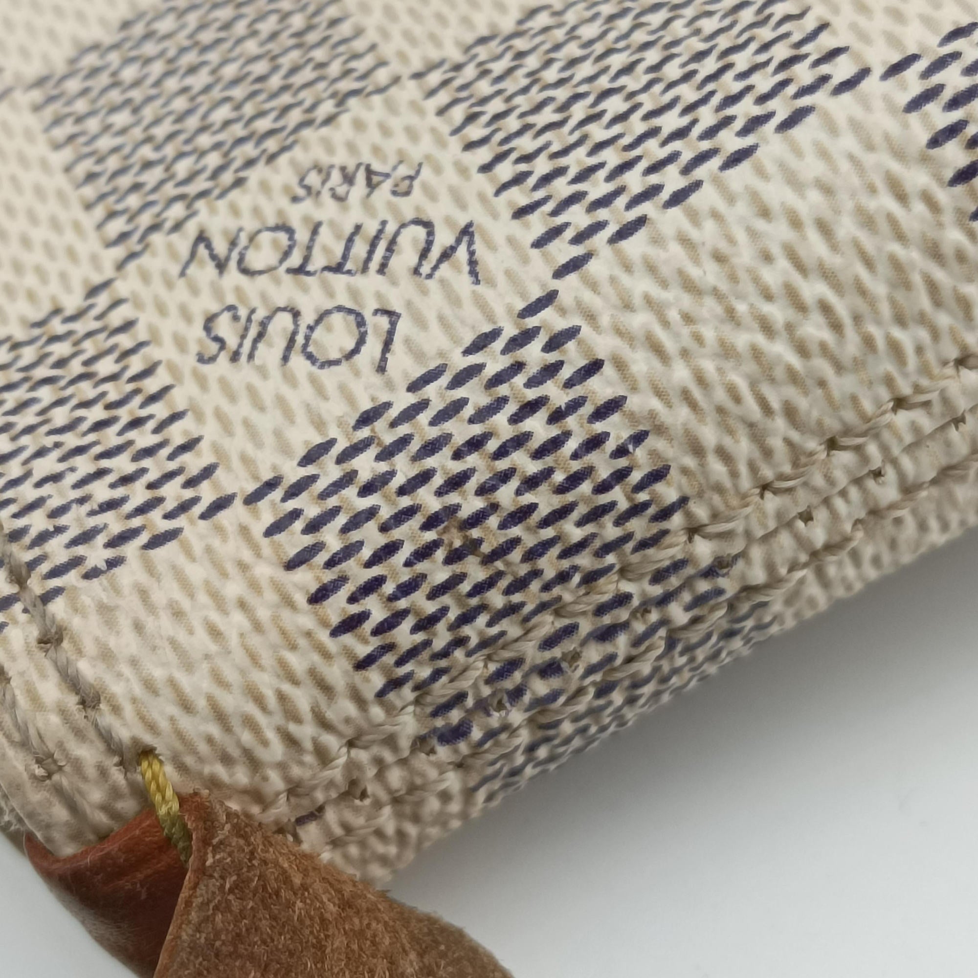 Pre-owned Louis Vuitton SALEYA MM AZUR Damier Canvas N51185 handbag | stylenewstar