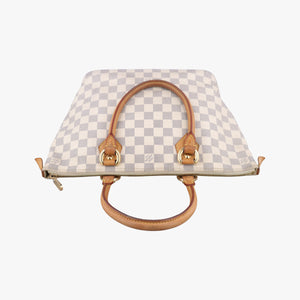 Pre-owned Louis Vuitton SALEYA MM AZUR Damier Canvas N51185 handbag | stylenewstar