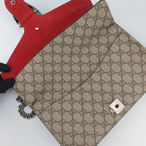 Pre-owned Gucci Dionysus beige×red PVC coated canvas×suede 400249 shoulderbag | stylenewstar