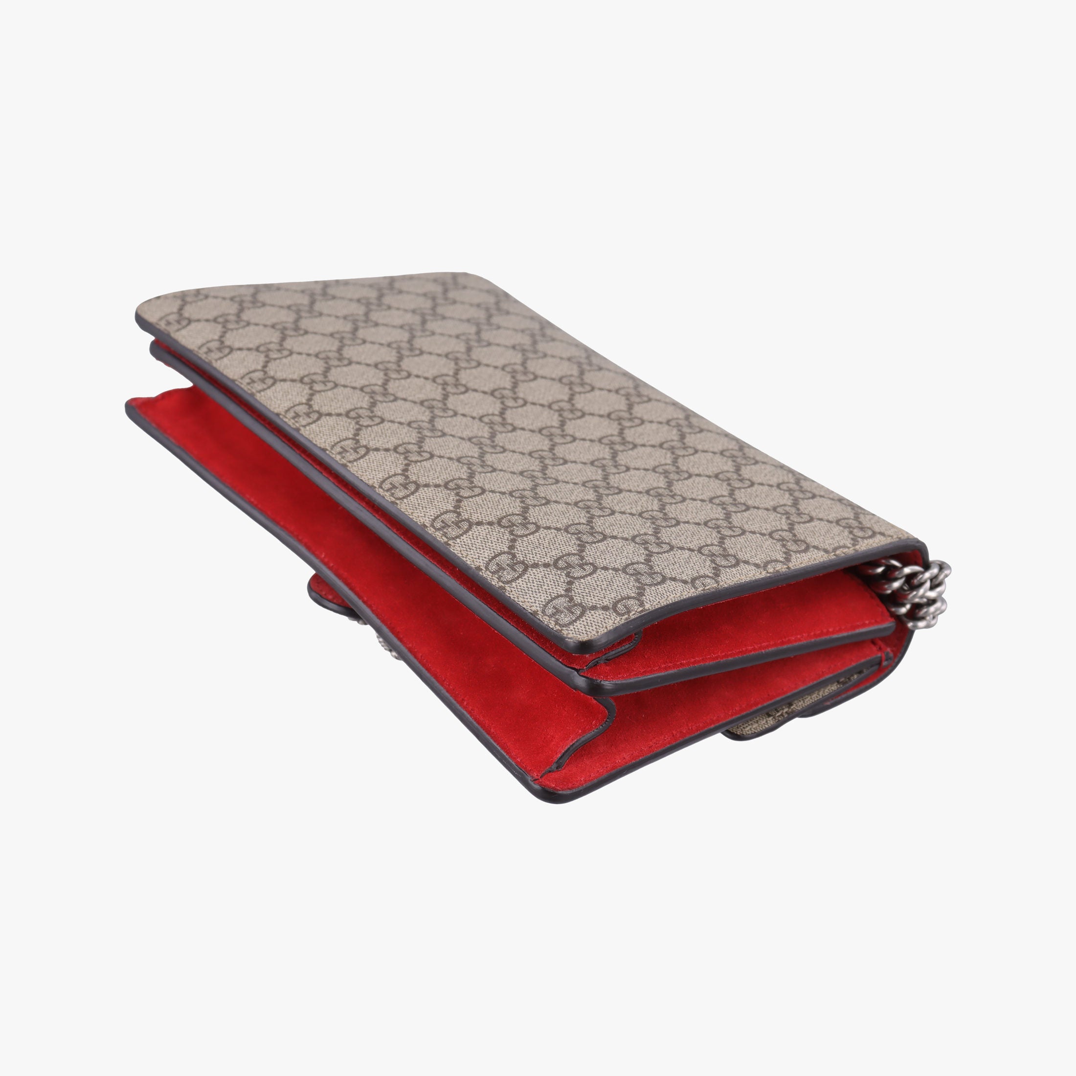 Pre-owned Gucci Dionysus beige×red PVC coated canvas×suede 400249 shoulderbag | stylenewstar