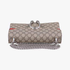 Pre-owned Gucci Dionysus beige×red PVC coated canvas×suede 400249 shoulderbag | stylenewstar