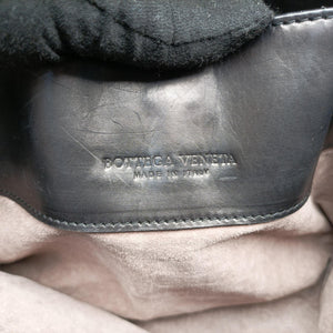 Pre-owned Bottega Veneta Roma Intrecciato Black lambskin  shoulderbag | stylenewstar