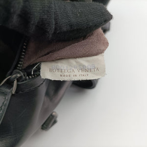 Pre-owned Bottega Veneta Roma Intrecciato Black lambskin  shoulderbag | stylenewstar