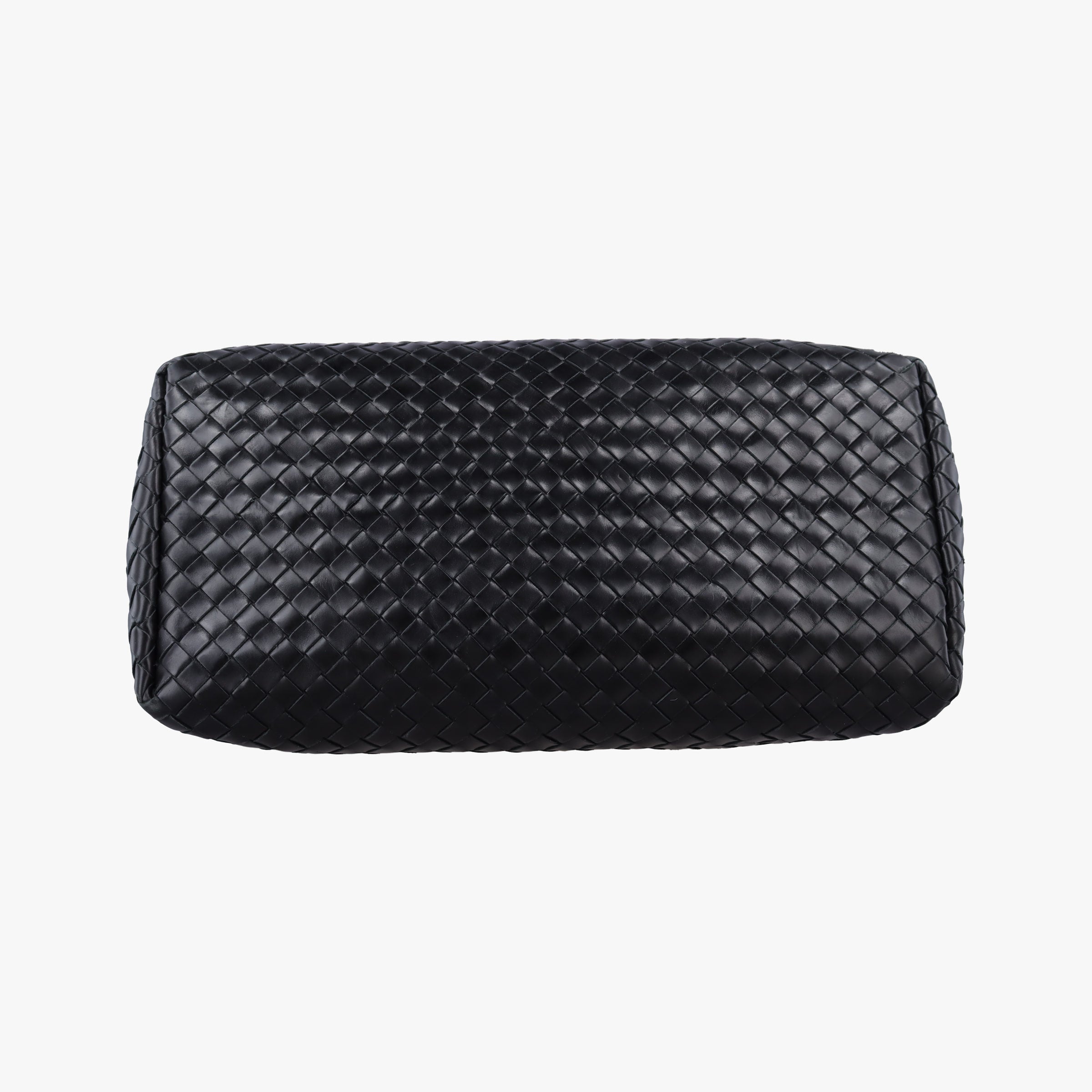 Pre-owned Bottega Veneta Roma Intrecciato Black lambskin  shoulderbag | stylenewstar
