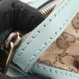 Secondhand Gucci Sherry Line Blue×Beige×Multicolor GG Supreme Canvas×leather 247205 shoulderbag | stylenewstar