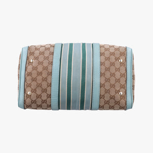 Secondhand Gucci Sherry Line Blue×Beige×Multicolor GG Supreme Canvas×leather 247205 shoulderbag | stylenewstar