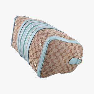 Secondhand Gucci Sherry Line Blue×Beige×Multicolor GG Supreme Canvas×leather 247205 shoulderbag | stylenewstar