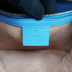 Secondhand Gucci Sylvie Blue Leather 421882 shoulderbag | stylenewstar