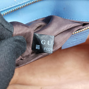 Secondhand Gucci Sylvie Blue Leather 421882 shoulderbag | stylenewstar