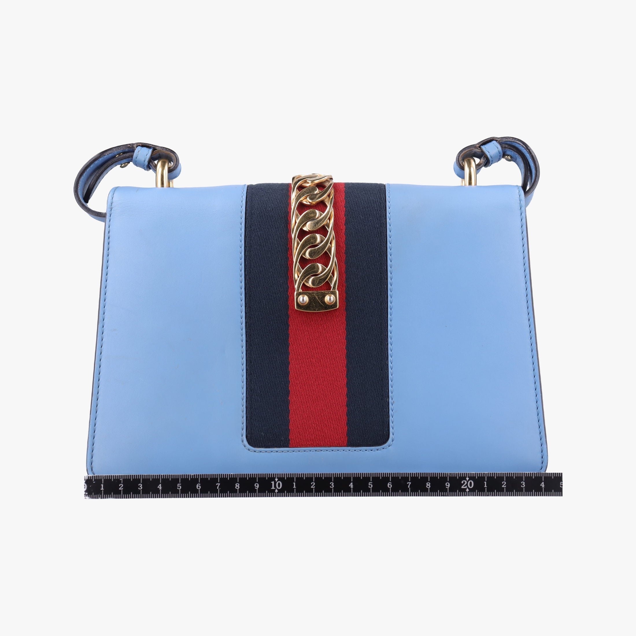 Secondhand Gucci Sylvie Blue Leather 421882 shoulderbag | stylenewstar