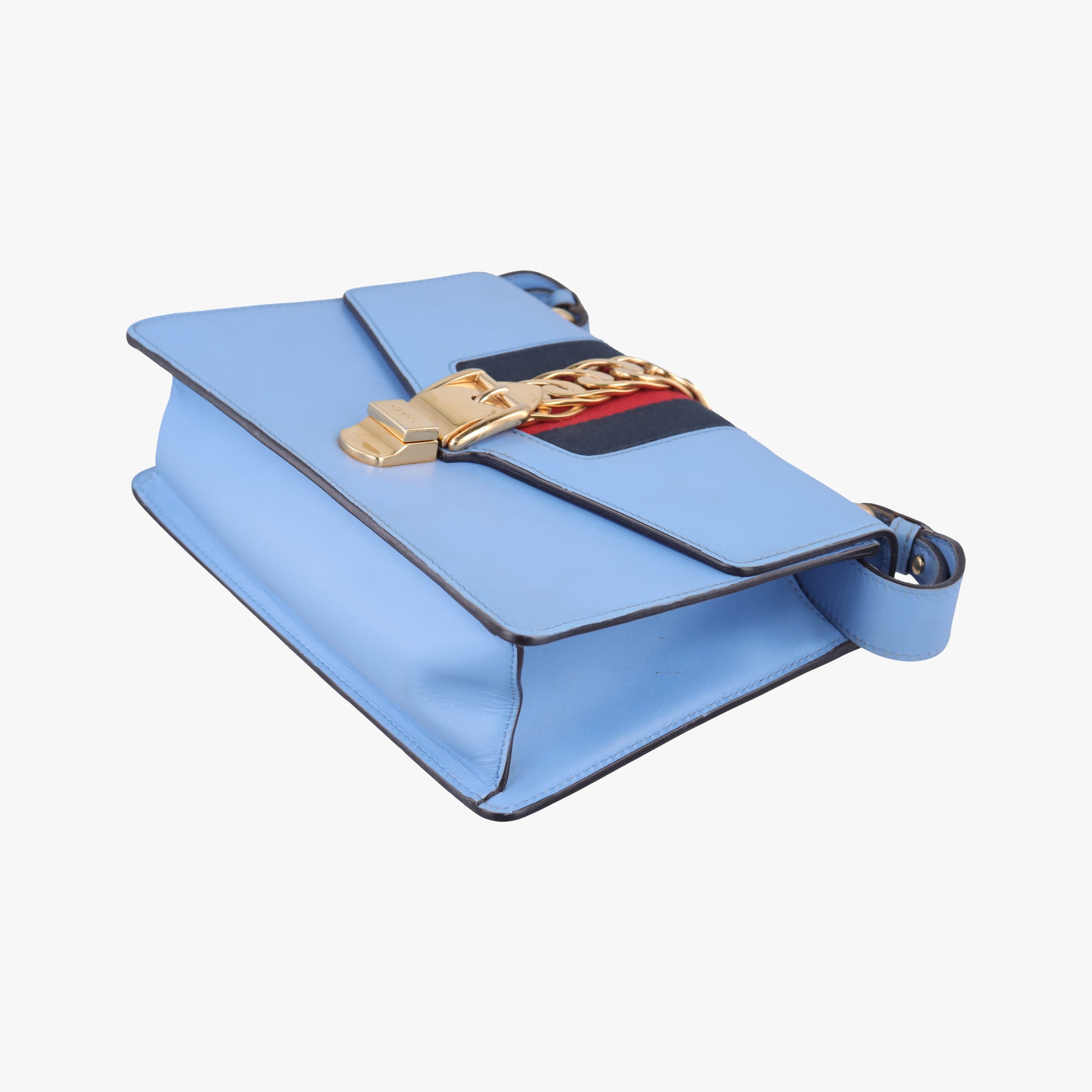 Secondhand Gucci Sylvie Blue Leather 421882 shoulderbag | stylenewstar
