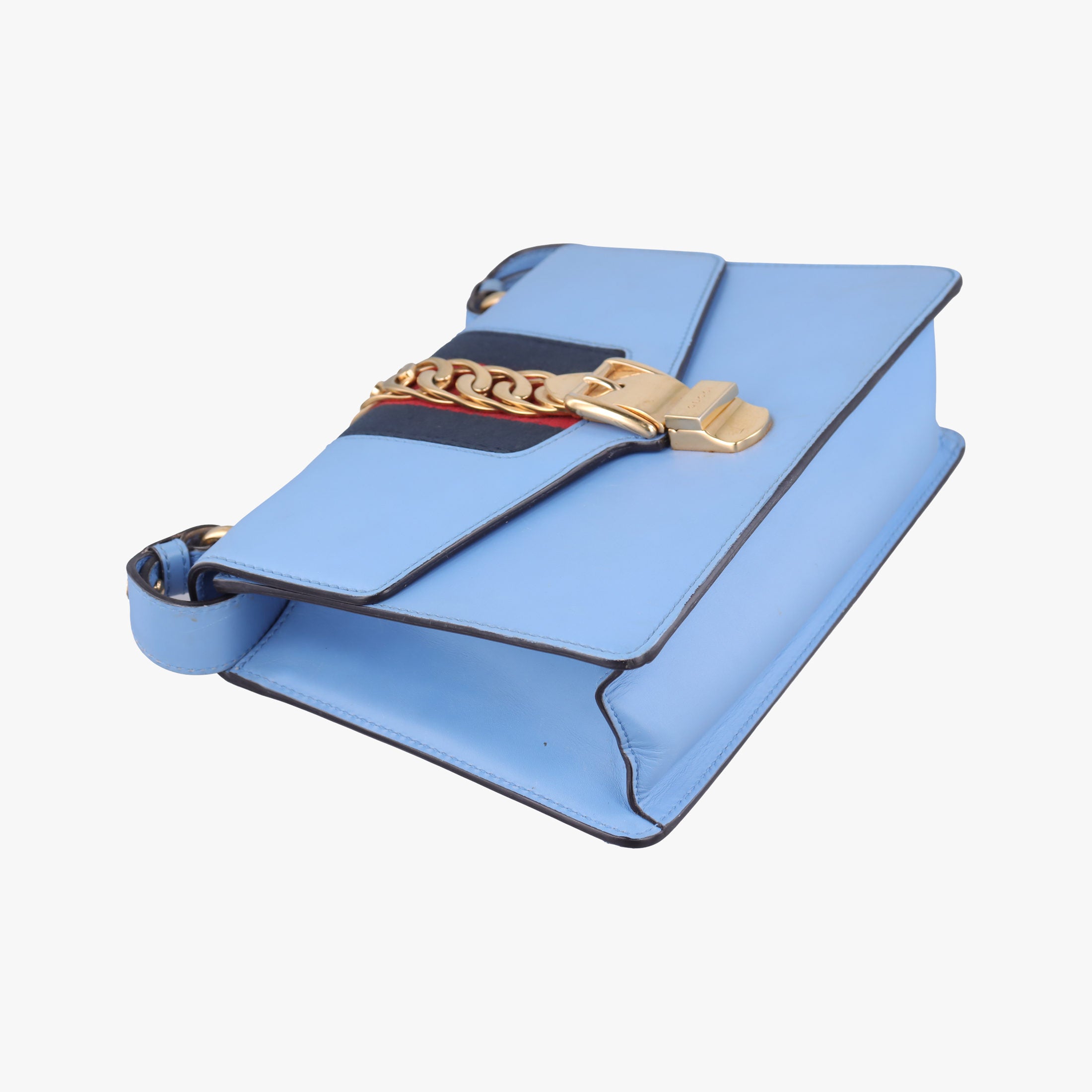 Secondhand Gucci Sylvie Blue Leather 421882 shoulderbag | stylenewstar