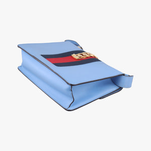 Secondhand Gucci Sylvie Blue Leather 421882 shoulderbag | stylenewstar