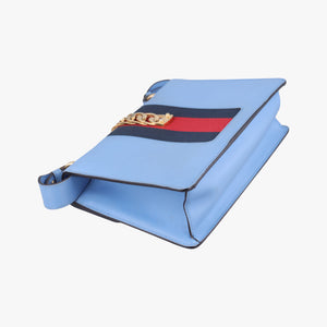 Secondhand Gucci Sylvie Blue Leather 421882 shoulderbag | stylenewstar