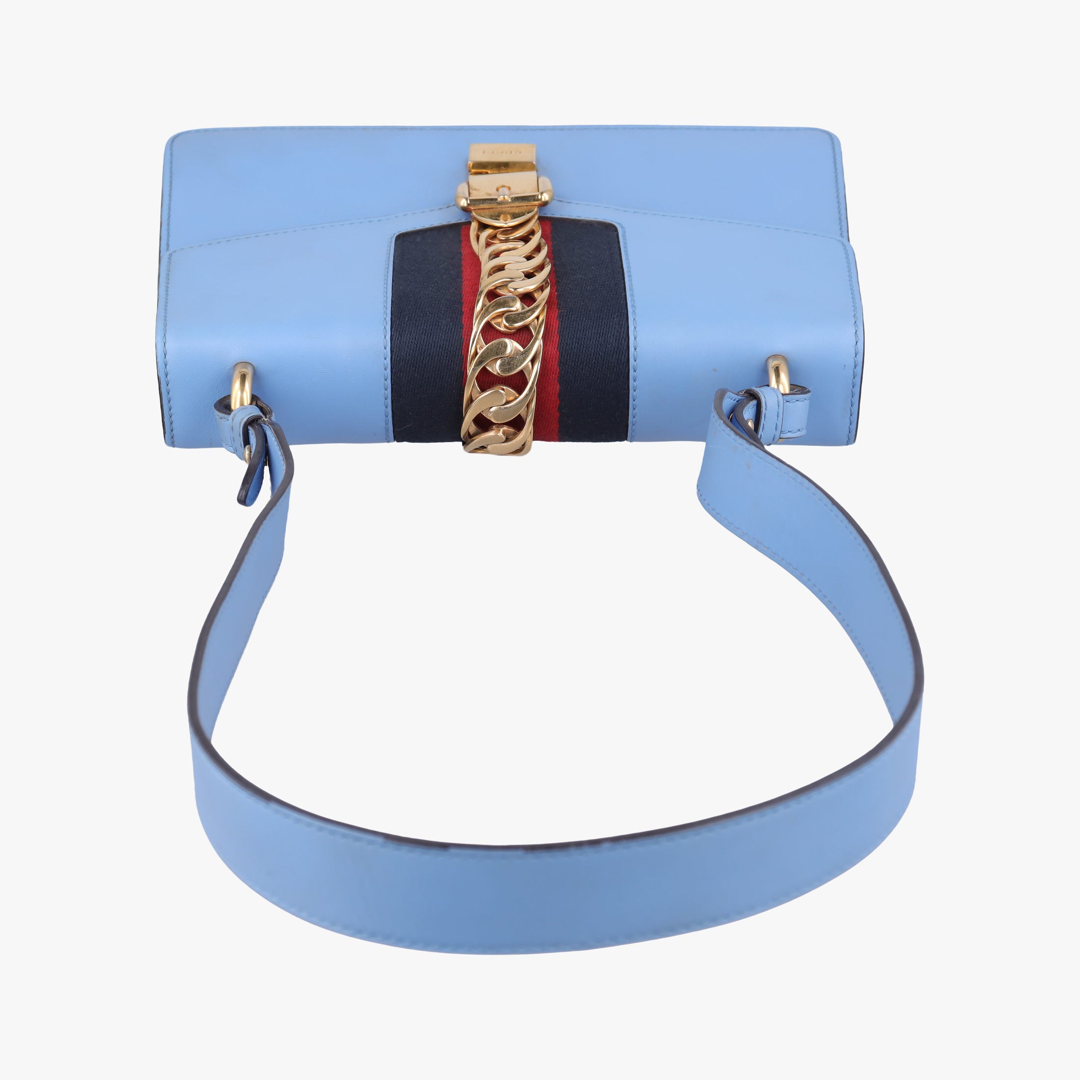 Secondhand Gucci Sylvie Blue Leather 421882 shoulderbag | stylenewstar