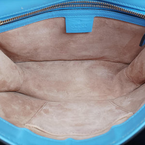 Secondhand Gucci Sylvie Blue Leather 421882 shoulderbag | stylenewstar