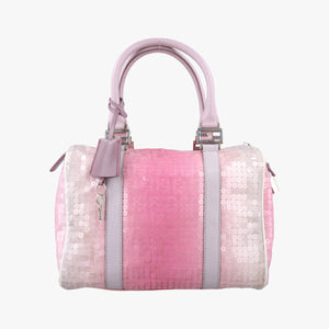 Secondhand Fendi Zucchino Forever Bauletto Pink×Multicolour Canvas×sequins 8BL068 handbag | stylenewstar