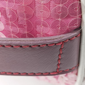 Secondhand Fendi Zucchino Forever Bauletto Pink×Multicolour Canvas×sequins 8BL068 handbag | stylenewstar