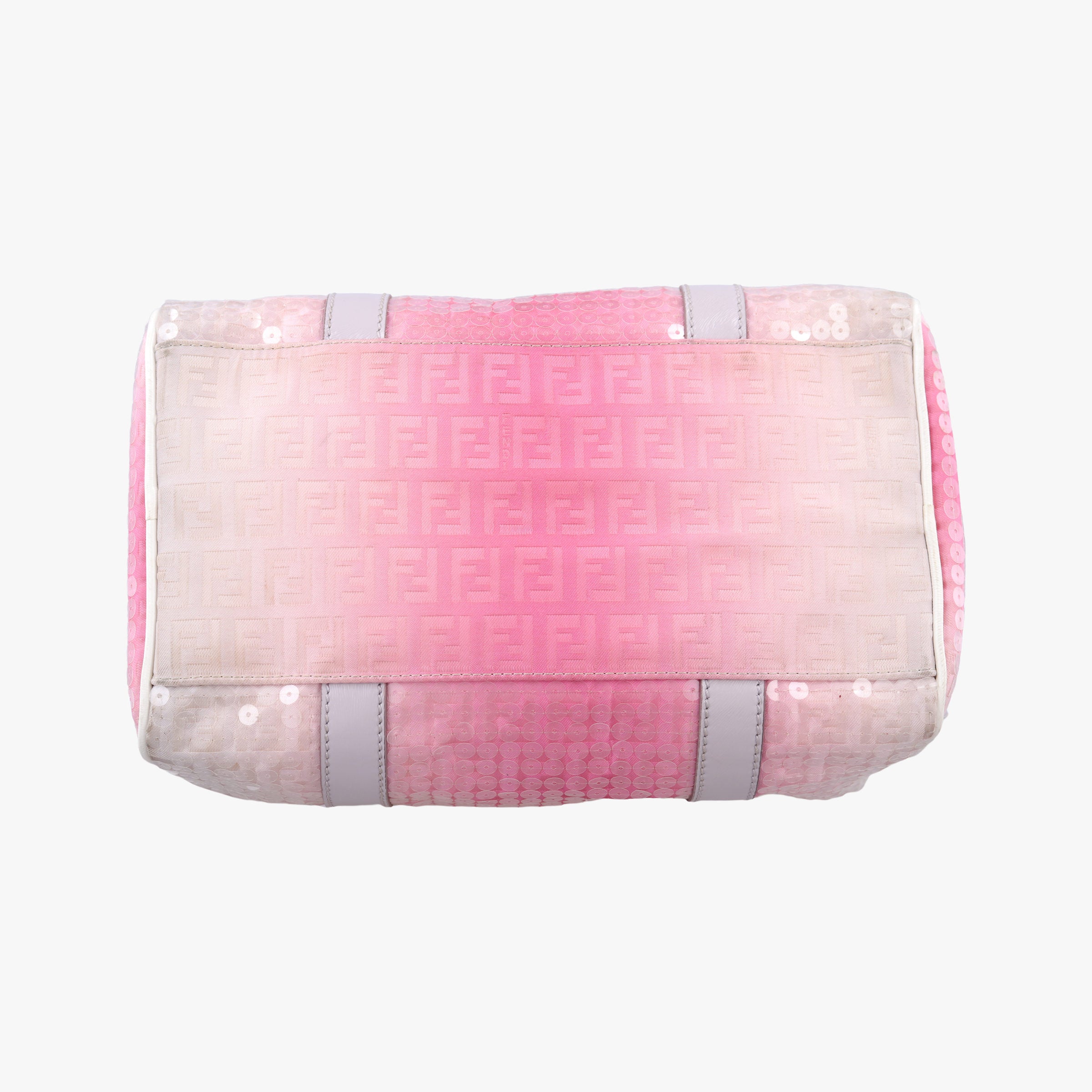 Secondhand Fendi Zucchino Forever Bauletto Pink×Multicolour Canvas×sequins 8BL068 handbag | stylenewstar