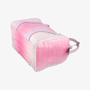 Secondhand Fendi Zucchino Forever Bauletto Pink×Multicolour Canvas×sequins 8BL068 handbag | stylenewstar