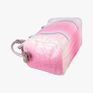 Secondhand Fendi Zucchino Forever Bauletto Pink×Multicolour Canvas×sequins 8BL068 handbag | stylenewstar