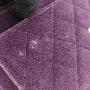 Pre-owned Chanel BOY CHANEL Chain Wallet Purple velour A68911 shoulderbag | stylenewstar