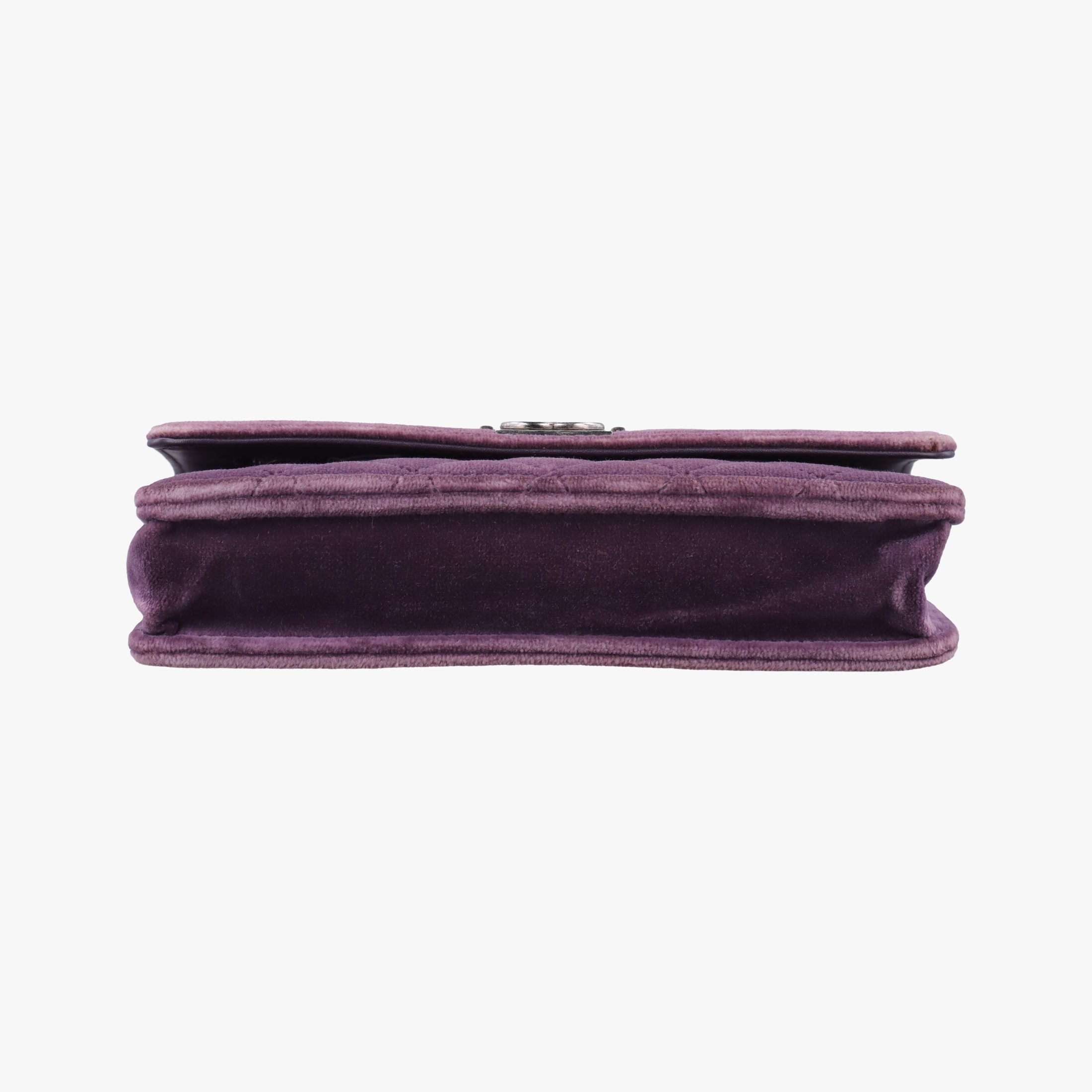 Pre-owned Chanel BOY CHANEL Chain Wallet Purple velour A68911 shoulderbag | stylenewstar